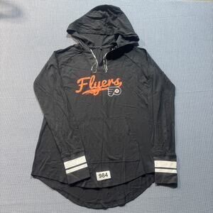 Philadelphia Flyers NHL Pullover Hoodie Women Sz M Black Brand New Without Tags